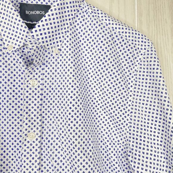 Bonobos Button-Down Shirt Slim Fit Cotton Casual Men's Size Medium 100% Cotton - Picture 2 of 5